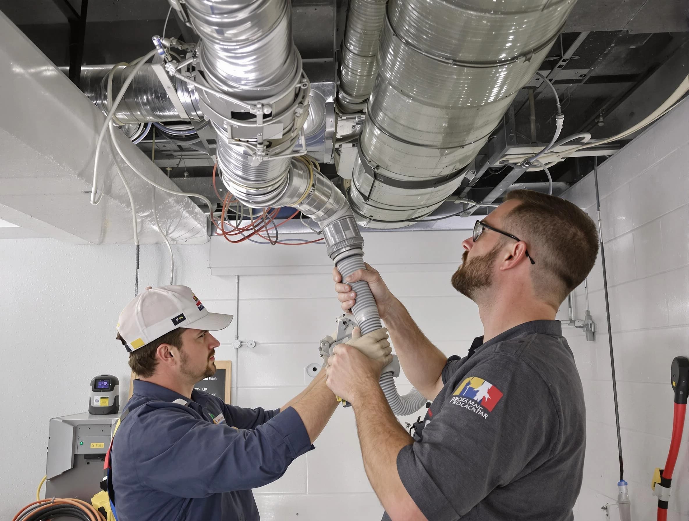 Frederick Air Duct Cleaning technician performing thorough AC duct cleaning in Frederick