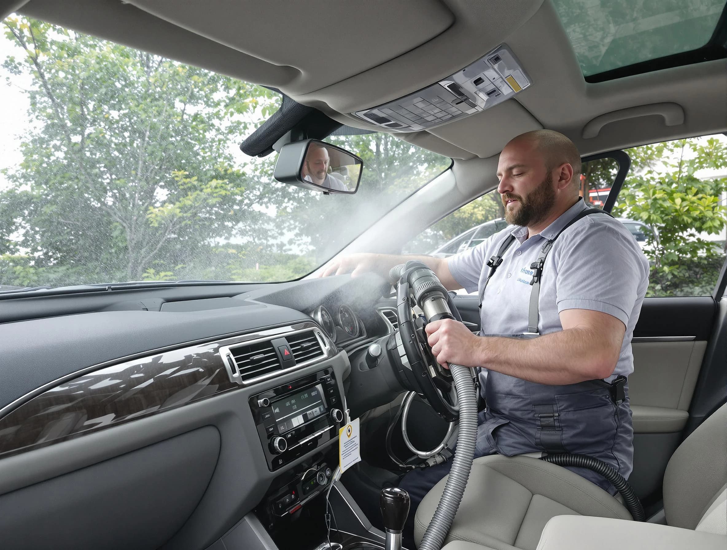 Frederick Air Duct Cleaning specialist performing professional car duct cleaning in Frederick