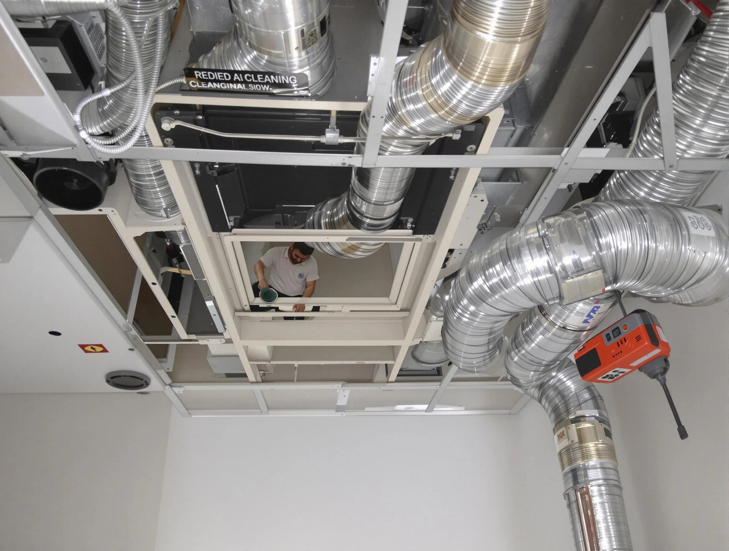 Frederick Air Duct Cleaning technician performing detailed central duct system cleaning in Frederick