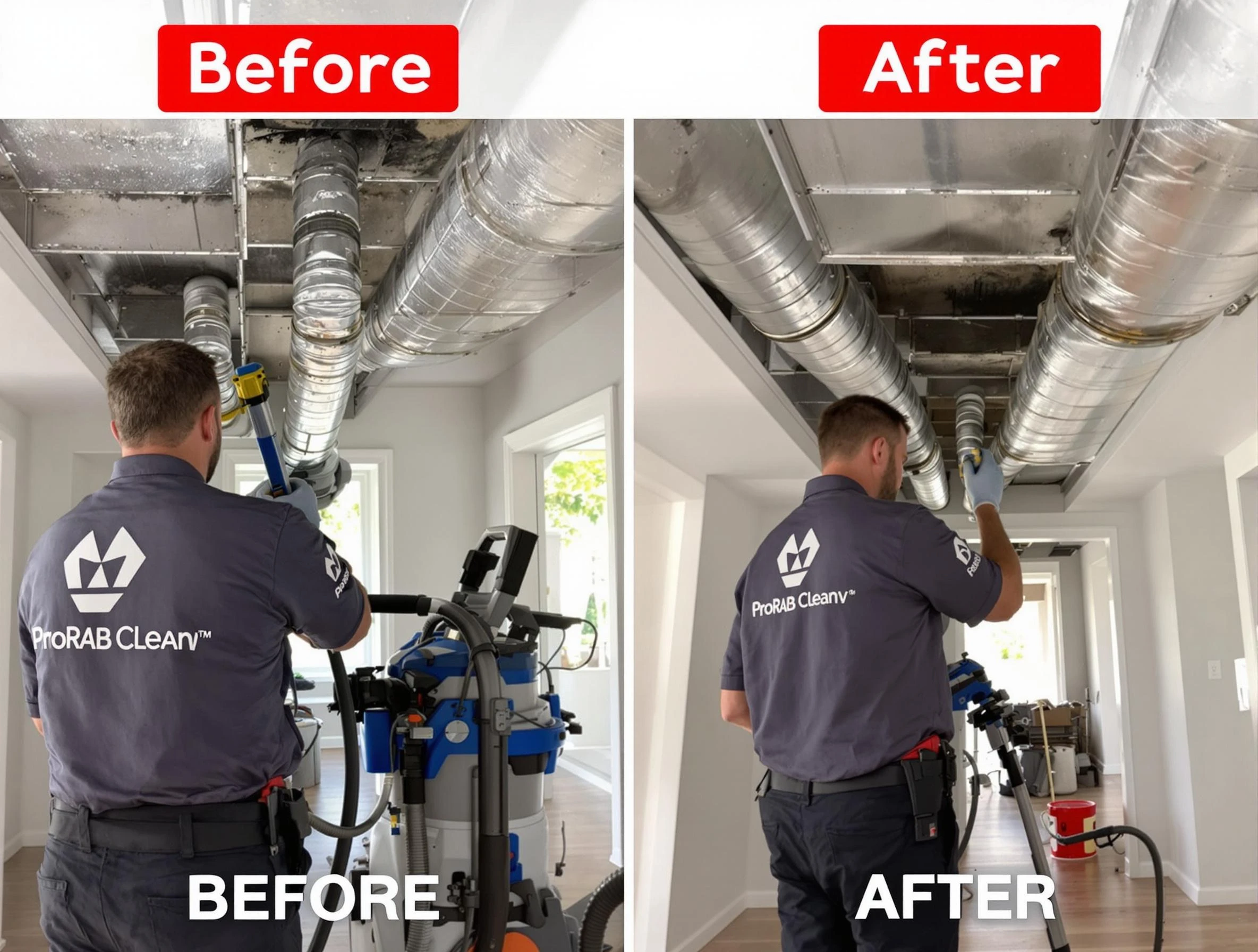 Frederick Air Duct Cleaning expert performing thorough residential duct cleaning in a Frederick home